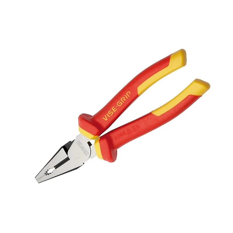 Irwin Combination Plier Smooth 1 Piece 200mm Overall Length VDE/1000V Approved, 35mm Jaw, ESD Safe 10505874