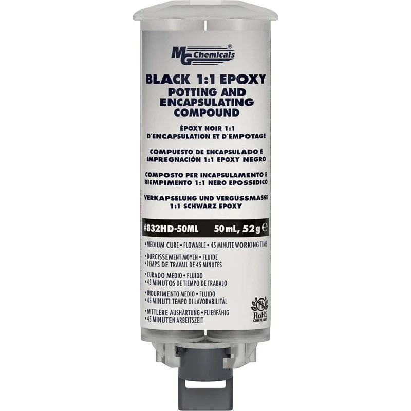 MG Chemicals Potting Compound, Flowable Electronic-Grade Epoxy, 1:1 Mix Ratio, 50 mL 832HD-50ML