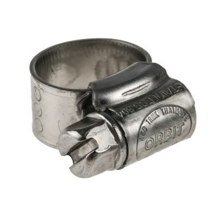 RS PRO Stainless Steel Hex Screw Worm Drive Hose Clip 9.5 mm Band Width 9.5 mm - 12 mm Inside Diameter 145-0264
