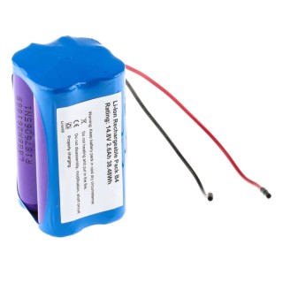 RS Pro 14.8 V Lithium-ion Rechargeable Battery Pack 4 Cells 2.6 Ah 37 x 69 x 42 mm 144-9415