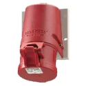 MENNEKES Industrial Socket Wall Mount 32A 400V IP44 Red 5-Pole 