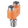 ifm electronic Circular Connector Adapter M12 Female to M12 Female, 60V, 4A Current, Gold Plating EBT009