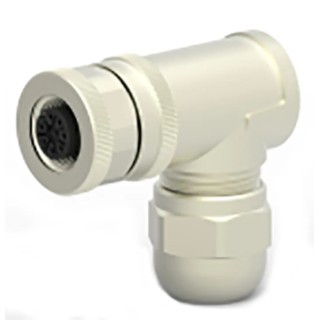TE Connectivity Circular Connector 8 Contacts Cable Mount Plug Female IP67 30V T4112012081-000