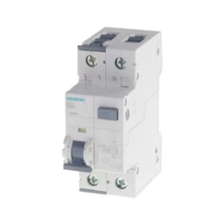Siemens Residual Current Circuit Breaker with Overload Protection, 40A Current Rating, 2-Pole, 30 mA Trip 5SU1354-7KK40