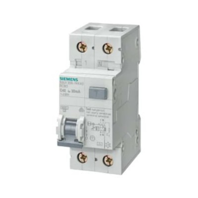 Siemens Residual Current Circuit Breaker with Overload Protection 25A Current Rating 2-Pole 30 mA Trip 5SU1356-6KK25
