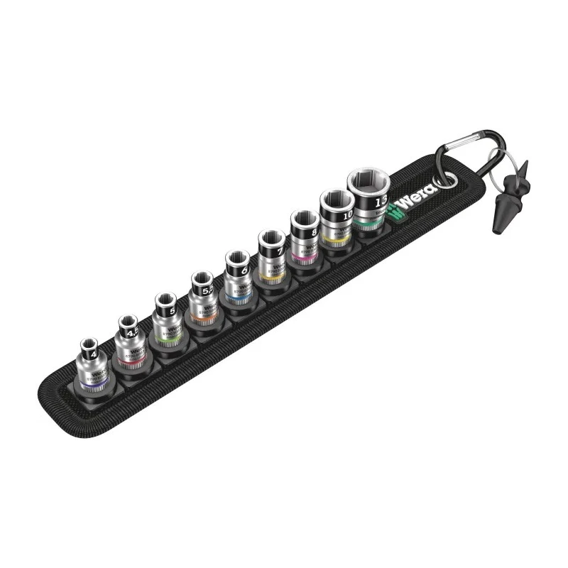 Wera 12-Piece 1/4 in Hexagon Socket Set Steel Material 265mm Length 05003880001