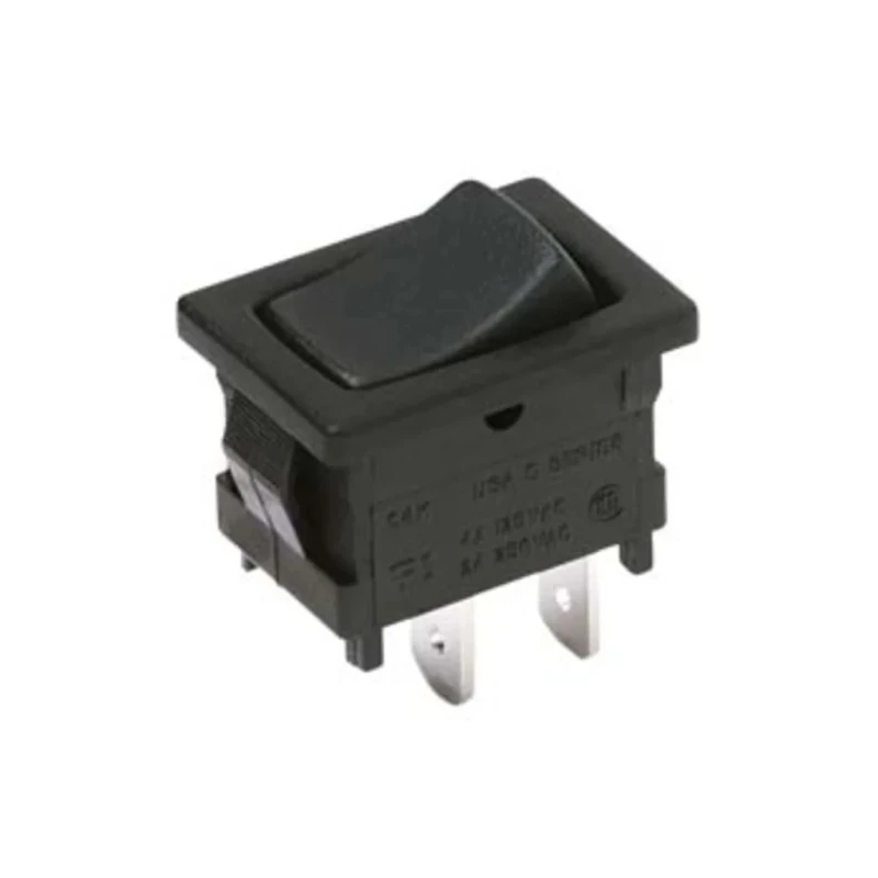 C & K SPST On-Off On-Off Rocker Switch Snap-in 10A 250V AC Polyamide 66 D502J12S2AHQA