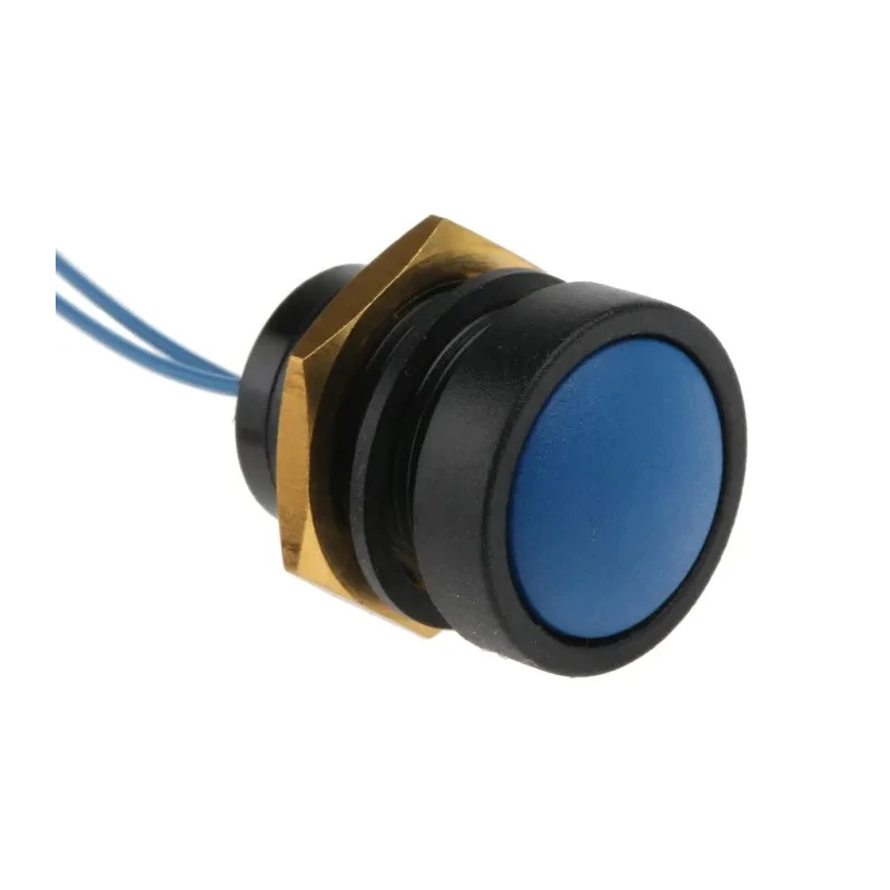 ITW Switches Push Button Switch Momentary Panel Mount 16 mm Cutout SPST Clear LED IP67 250 V AC 49-59116