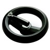 RS PRO Black Fibreglass Reinforced Technopolymer Fold Down Handle Spoked Hand Wheel 126 mm Diameter 161-2006