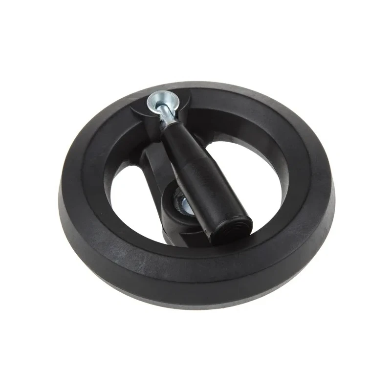 RS PRO Black Fibreglass Reinforced Technopolymer Fold Down Handle Spoked Hand Wheel 126 mm Diameter 161-2006