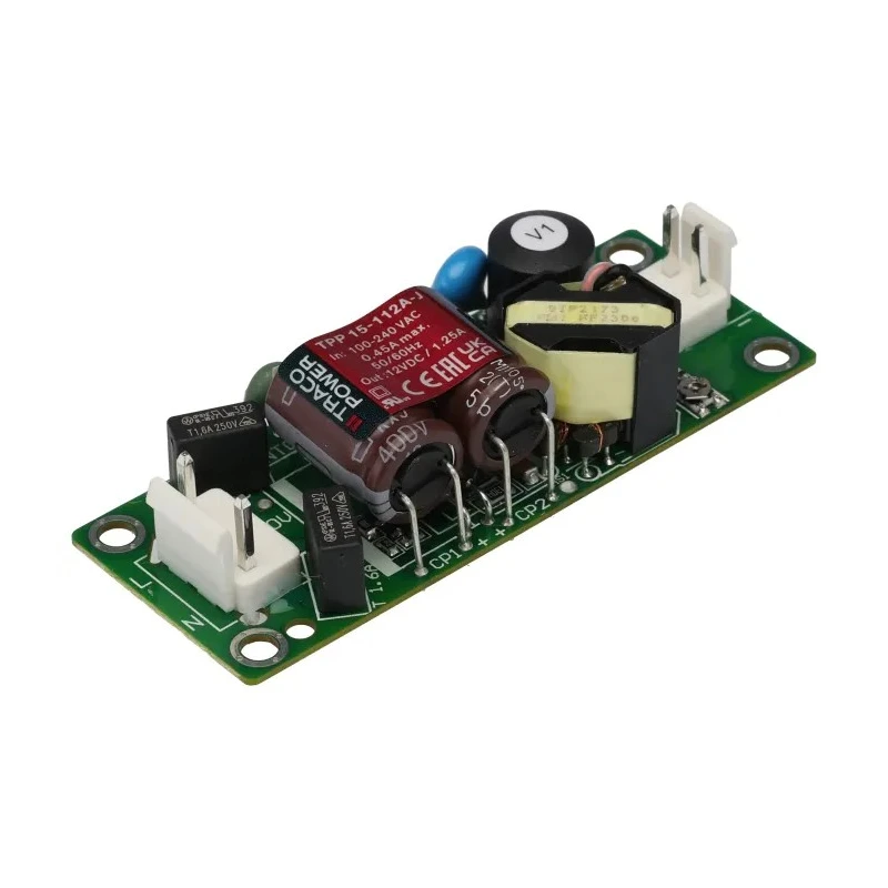 TRACOPOWER AC/DC Power Supply 12V DC, 15W, 85-264V AC Input, Chassis Mount TPP 15-112A-J