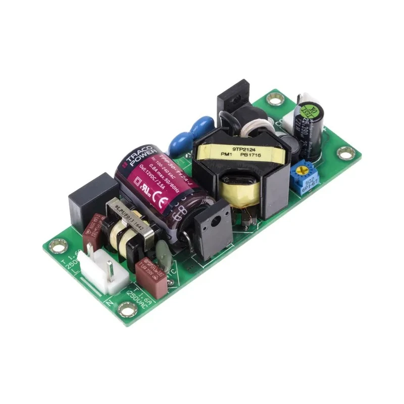 TRACOPOWER Switching Power Supply, 12V, 30W, Chassis Mount, Medical Grade TPP 30-112A-J