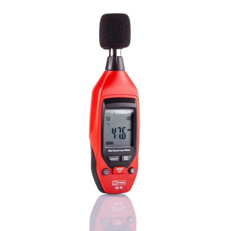 RS PRO RS-95 Sound Level Meter 35 dB to 130 dB 8 kHz Bluetooth Enabled 9V Battery Powered 155-8902