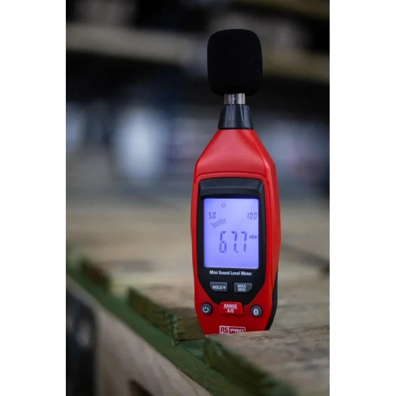 RS PRO RS-95 Sound Level Meter 35 dB to 130 dB 8 kHz Bluetooth Enabled 9V Battery Powered 155-8902