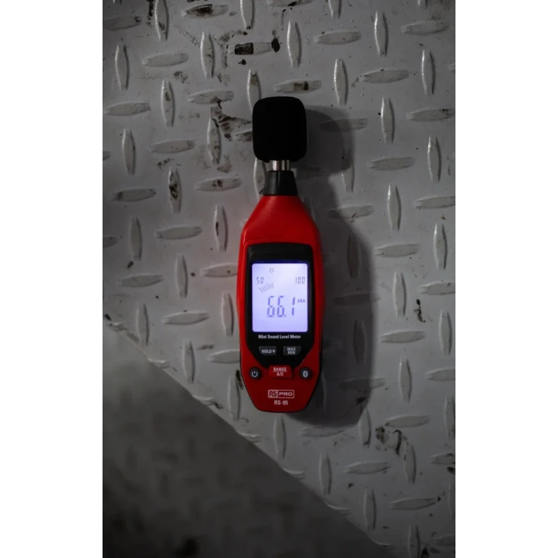 RS PRO RS-95 Sound Level Meter 35 dB to 130 dB 8 kHz Bluetooth Enabled 9V Battery Powered 155-8902