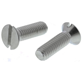 RS PRO Slot Countersunk Stainless Steel Machine Screw 20mm M6 158-3528