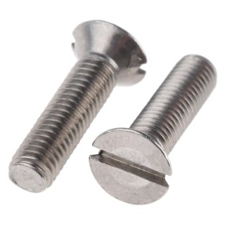 RS PRO Slot Countersunk Stainless Steel Machine Screw M5 20mm Length A2 Grade 158-3461
