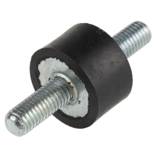 RS PRO M8 Anti-Vibration Mount Male to Male Bobbin Natural Rubber 25 mm OD 15 mm Height 63.5 kg Compression 162-3234