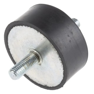 RS PRO M10 Anti-Vibration Mount Male to Male Bobbin with 351 kg Compression Load, 60 mm OD, 25 mm Height 162-3236