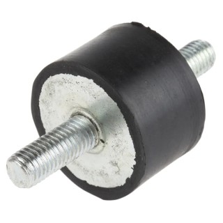 RS PRO M10 Anti-Vibration Mount Male to Male Bobbin with 164 kg Compression Load, 40 mm OD, 25 mm Height 162-3240
