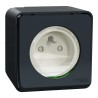 Schneider Electric 16A Grey 1 Gang Plug Socket Mureva Styl Indoor & Outdoor, Type E - French MUR35031