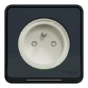 Schneider Electric 16A Grey 1 Gang Plug Socket Mureva Styl Indoor & Outdoor, Type E - French MUR35031