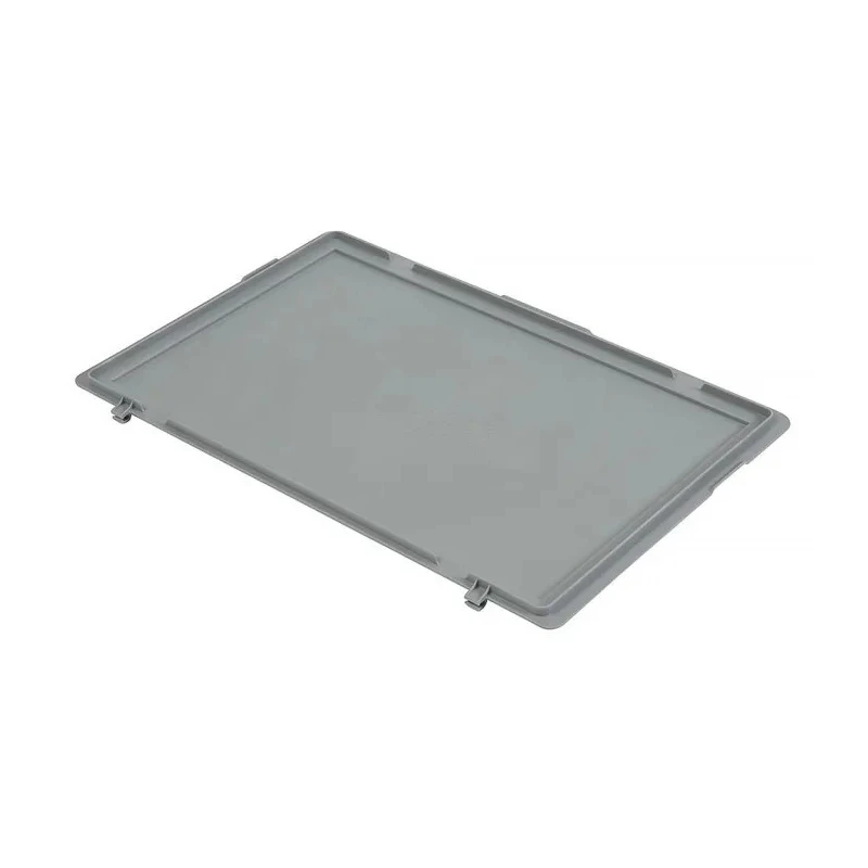 RS PRO Black Grey Polypropylene Storage Box Lid Hinged 16 mm x 600 mm x 400 mm 163-1901
