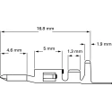 TE Connectivity VAL-U-LOK Series Male Crimp Terminal 26 AWG Min Wire 22 AWG Max Wire 9A Current 1586316-1
