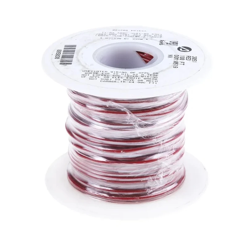Alpha Wire Harsh Environment PVC Hookup Wire Red 7x0.25 mm 30 m Tinned Copper 105°C 3051 RD005