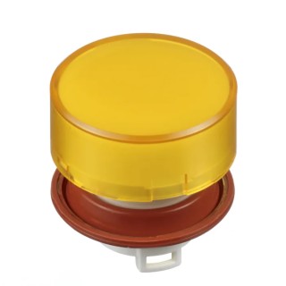 Idec Yellow Momentary Push Button Head, 22 mm Cutout Diameter, IP20, Plastic, Round HW1A-L2Y