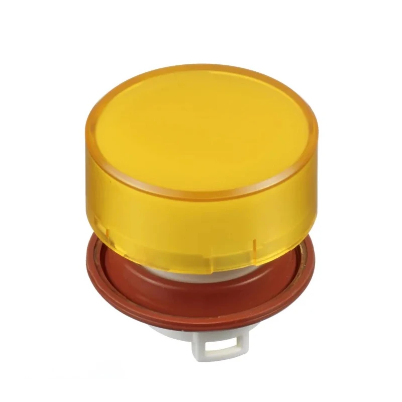 Idec Yellow Momentary Push Button Head, 22 mm Cutout Diameter, IP20, Plastic, Round HW1A-L2Y