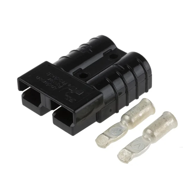 Anderson Power Products SB50 Series 2 Way Male Battery Connector, Straight Cable Mount, 600V, 50A SB50