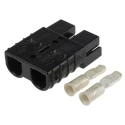 Anderson Power Products SB50 Series 2 Way Male Battery Connector, Straight Cable Mount, 600V, 50A SB50