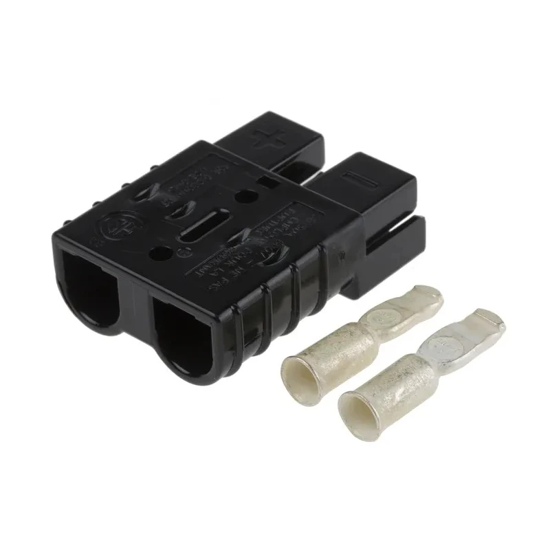 Anderson Power Products SB50 Series 2 Way Male Battery Connector, Straight Cable Mount, 600V, 50A SB50
