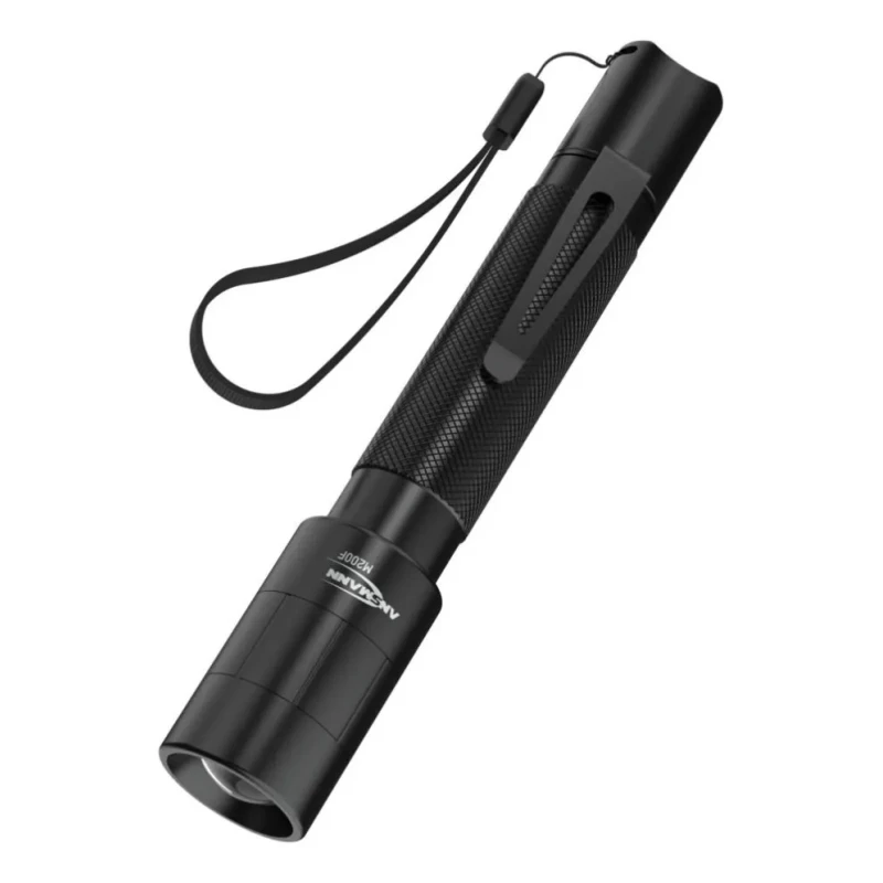 Ansmann LED Torch Black 240 lm Luminosity IP54 Aluminium Housing 164 mm Length 1600-0173-520