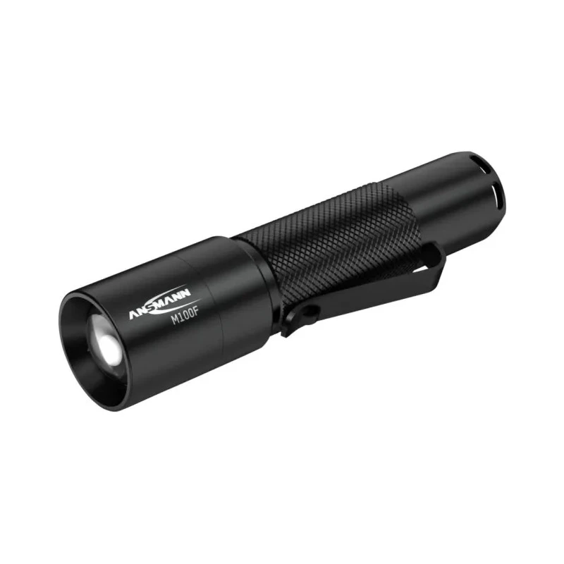 Ansmann Aluminium LED Torch Black 115 Lumens, Spot and Flood Beam, IP54, 104.3 mm Length 1600-0170-520
