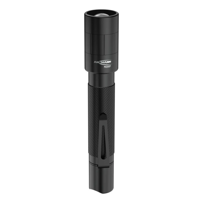 Ansmann LED Torch Black 240 lm Luminosity IP54 Aluminium Housing 164 mm Length 1600-0173-520