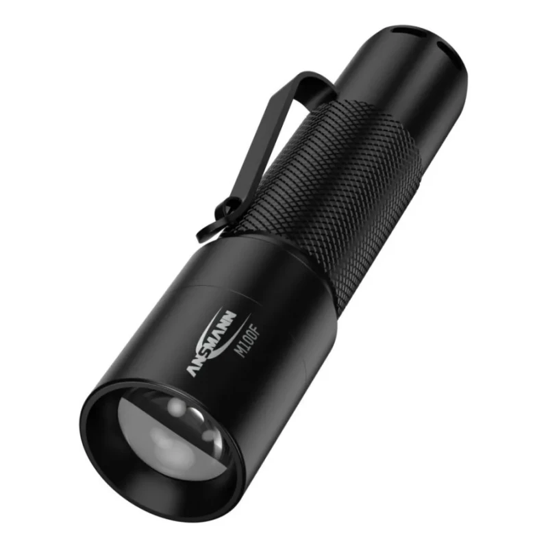 Ansmann Aluminium LED Torch Black 115 Lumens, Spot and Flood Beam, IP54, 104.3 mm Length 1600-0170-520