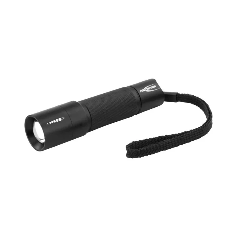 Ansmann Aluminium LED Torch Black 115 Lumens, Spot and Flood Beam, IP54, 104.3 mm Length 1600-0170-520