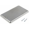 MK Electric Stainless Steel White 2 Gang Blanking Plate 86mm Width K3329BSS