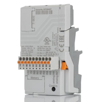 Phoenix Contact PLC-V8C/PT-24DC/BM2 Series Controller, 24V DC Input, 16 Plug-In Connections, Compact 50x48.5x82.5mm 2907446