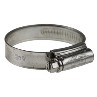 RS PRO 316 Stainless Steel Slotted Hex Hose Clip 12mm Band Width 35-50mm Inside Diameter 172-0601