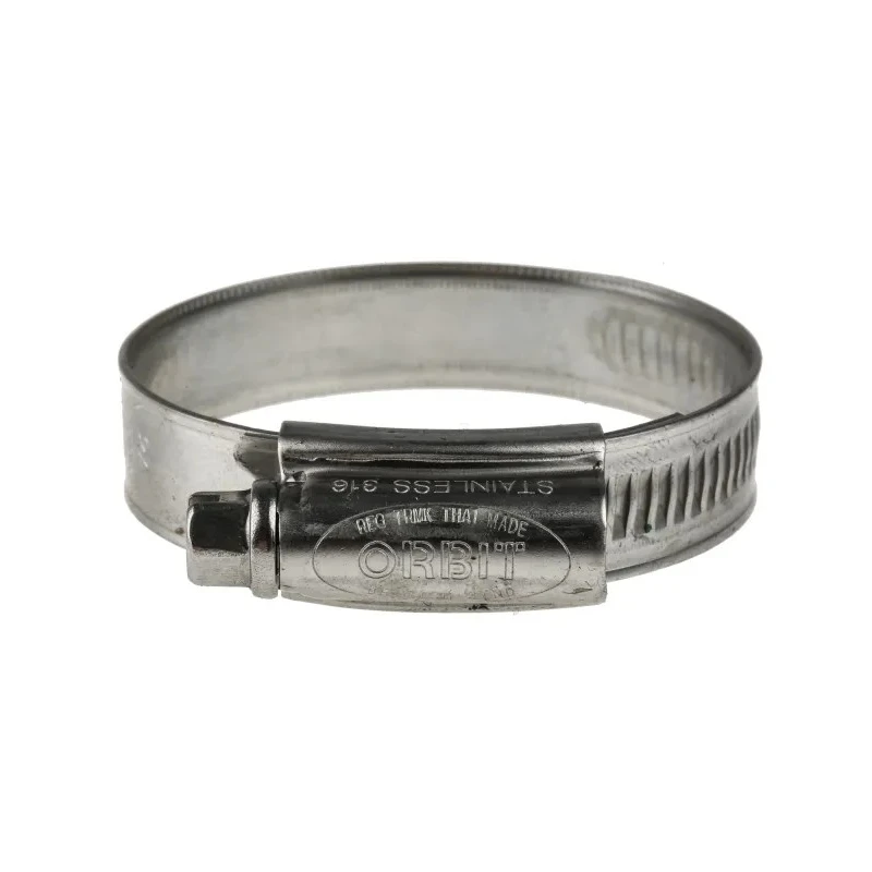 RS PRO 316 Stainless Steel Slotted Hex Hose Clip 12mm Band Width 35-50mm Inside Diameter 172-0601
