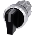 Siemens SIRIUS ACT 3SU10 Series 3 Position Illuminated Selector Switch Head, 22 mm Cutout, Black Handle 3SU1052-2BL10-0AA0