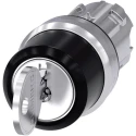 Siemens SIRIUS ACT 3-position Key Switch Head, Latching, 22 mm Cutout 3SU1050-4BL01-0AA0