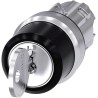 Siemens SIRIUS ACT 3-position Key Switch Head, Latching, 22 mm Cutout 3SU1050-4BL01-0AA0