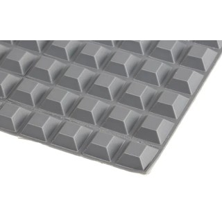 RS PRO Square Polyurethane Self-Adhesive Feet 20.6 mm Diameter, 7.6 mm Thickness, Operating Temperature -40°C to 173-5950