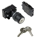 Siemens Key Switch IP69K IP67 IP20 IP66, SPDT, 10A Current, 2 Positions, Ronis Key, 3SU1100-4BF11-1FA0