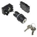 Siemens Key Switch IP69K IP67 IP20 IP66, SPDT, 10A Current, 2 Positions, Ronis Key, 3SU1100-4BF11-1FA0