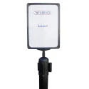 RS PRO Black Barrier & Stanchion Sign Frame Plastic Sign Holder 250mm x 210mm x 340mm 174-5982